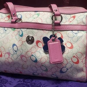 Coach multicolored signature Chelsea shoulder bag